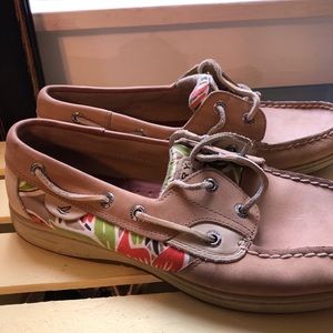 Sperry Topsiders (Floral Tropical Print)